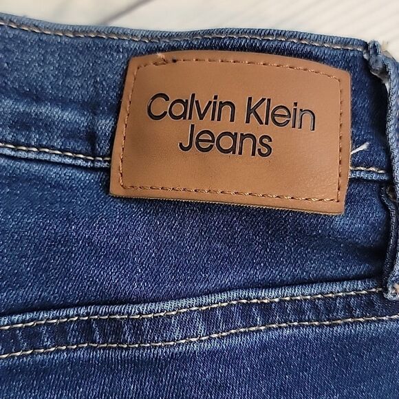 Calvin Klein Skinny Jeans High Rise Blue Denim Womens Size 10 - Picture 3 of 15